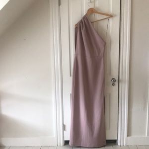 One Shoulder Maxi Dress with Exposed Zip